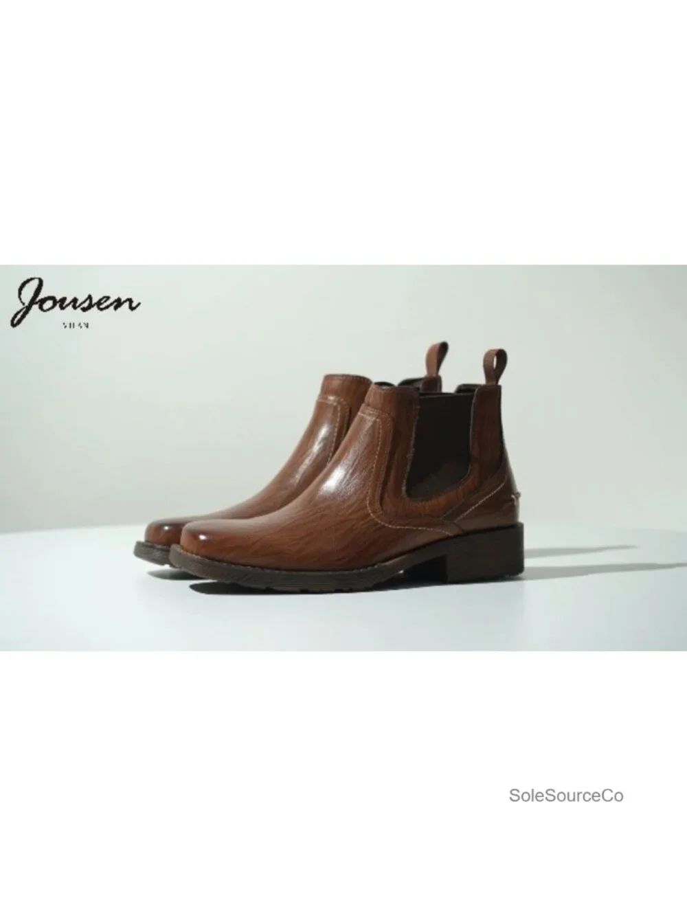 Men's Chelsea Boots Square Toe Slip On Ankle Boots Synthetic Rubber Sole